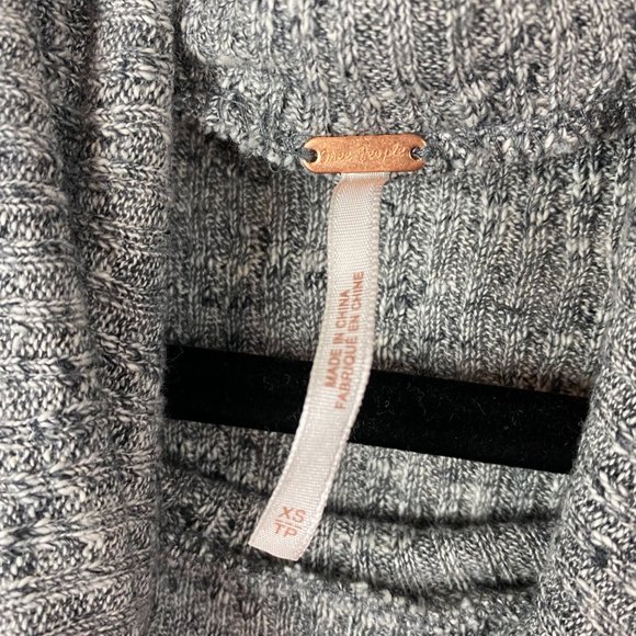Free People Turtleneck Sweater tunic Long sleeve gray Size XS - Picture 4 of 4